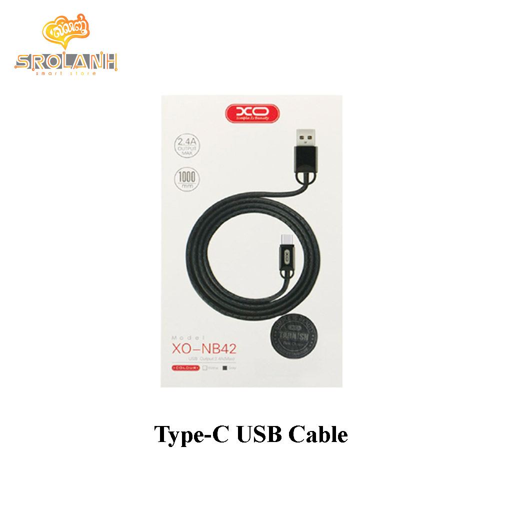 XO NB42 TypeC dermatoglyph zinc alloy USB cable 1000mm SROLANH